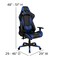 Emma and Oliver Desk Bundle-Gaming Desk, Cup Holder, Headphone Hook and Reclining Chair
